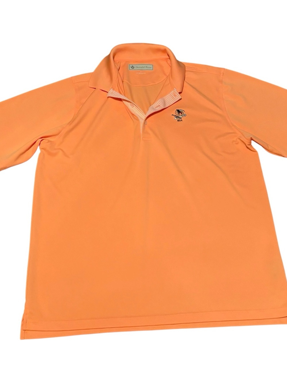Philadelphia Cricket Club Men's Orange Polo Size Large Embroidered Logo